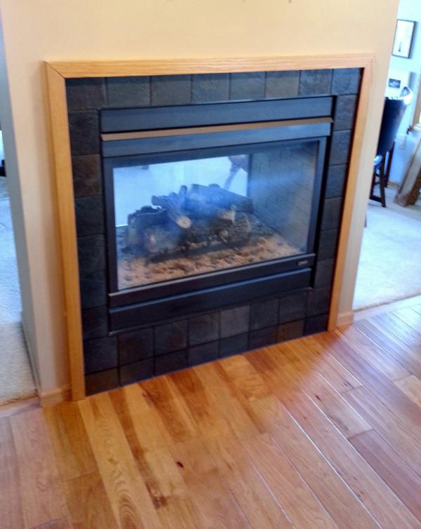 Porcelain Tile Fireplace Surround